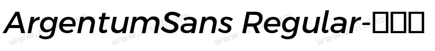 ArgentumSans Regular字体转换